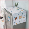 Waterproof Plastic Refrigerator Fridge Top Cover with 3 Side Storage Pockets Dustproof Fridge Cover for Kitchen Home Organizer Mat